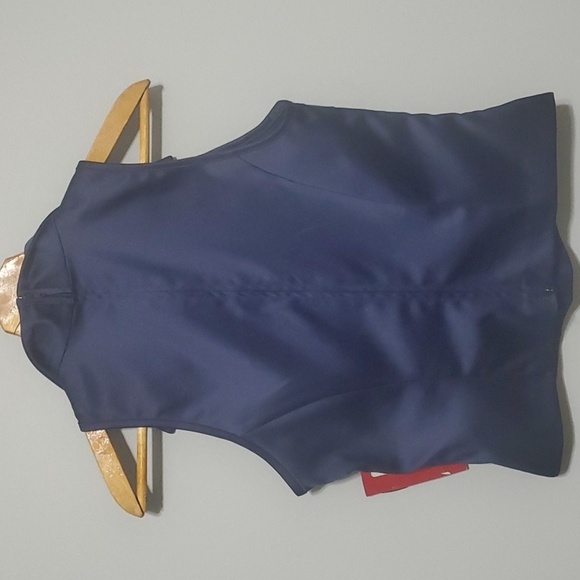 JS Collection top women's size 6 blue sleeveless blouse zip back v-neck … - Picture 5 of 11